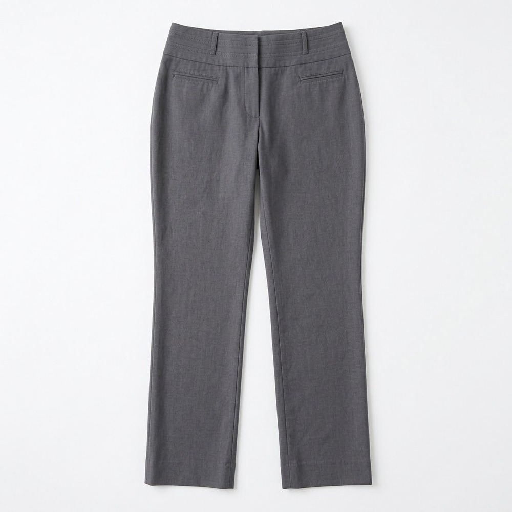 Eccoci Wool Blend Dress Pants Womens 2 Gray Straight Leg Trousers Winter W28 L32
